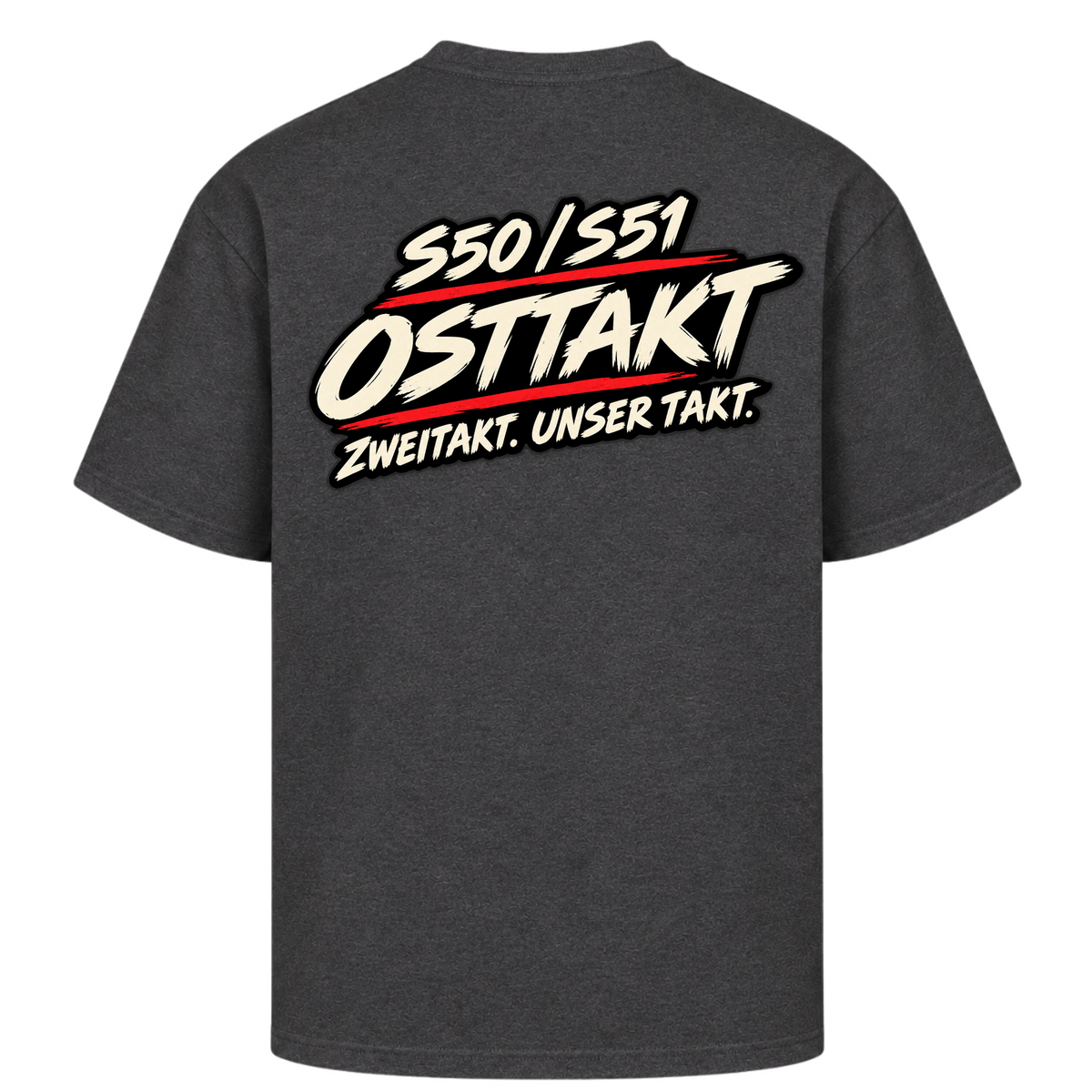 S51/50 ZWEITAKT IM BLUT - Charcoal (Heather) - Rueckseite